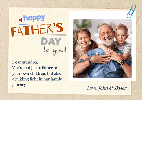 Paper Photo Father's Day eCard